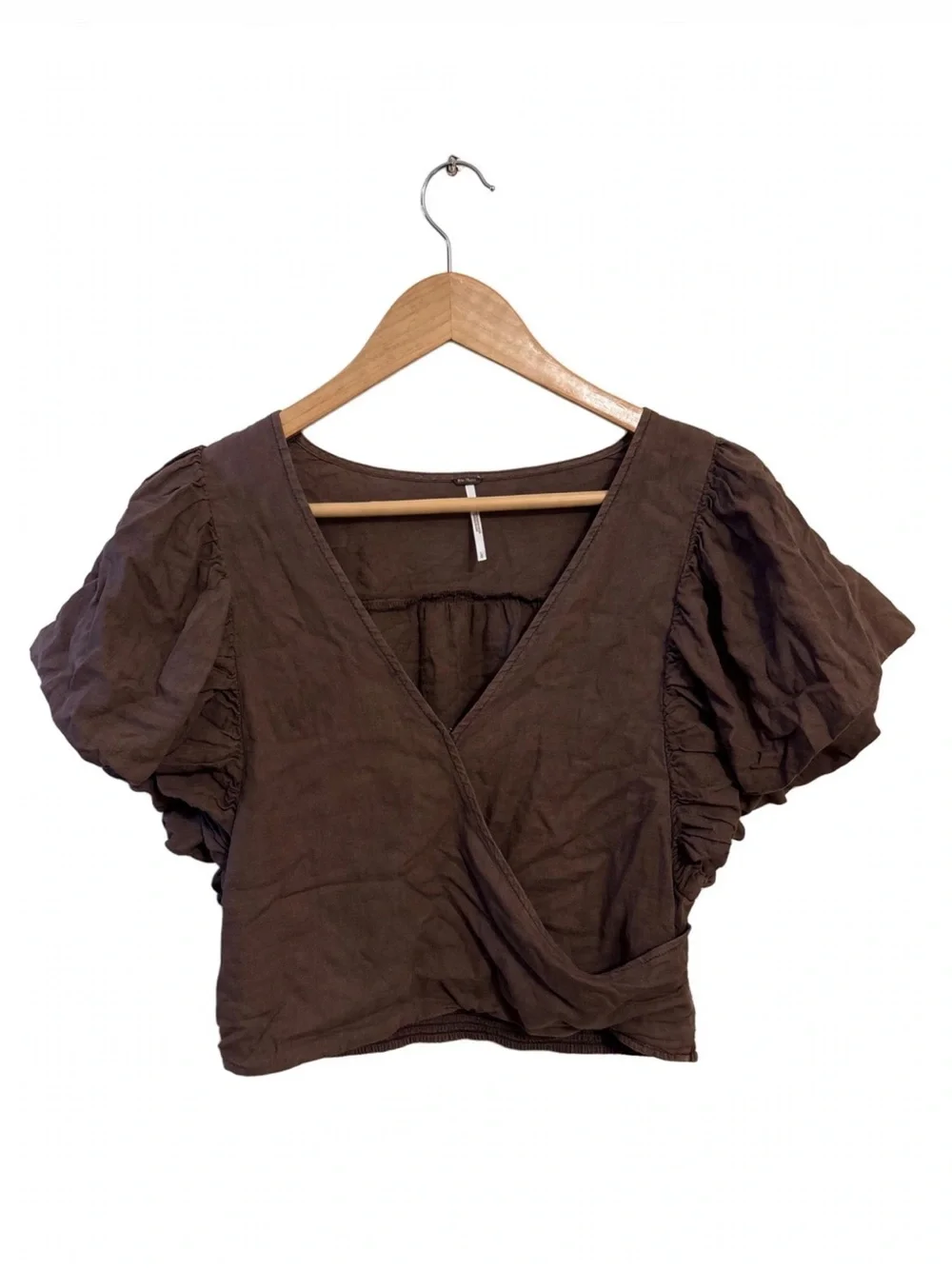 Free People Can’t Get Enough Wrap Tee- Size L